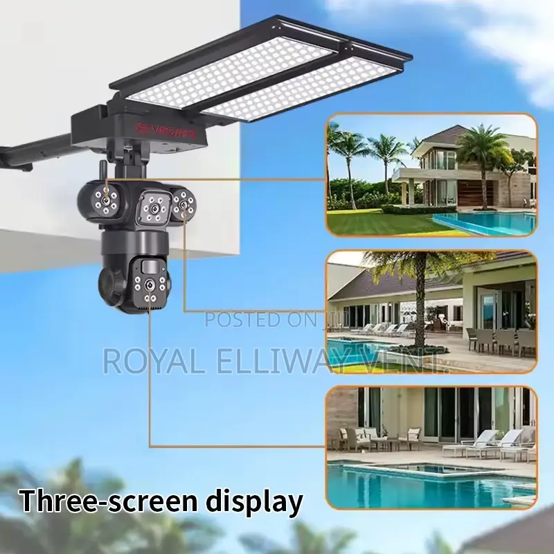 Ai Solar Camera+ Lighting 4g Sim 3 Lens