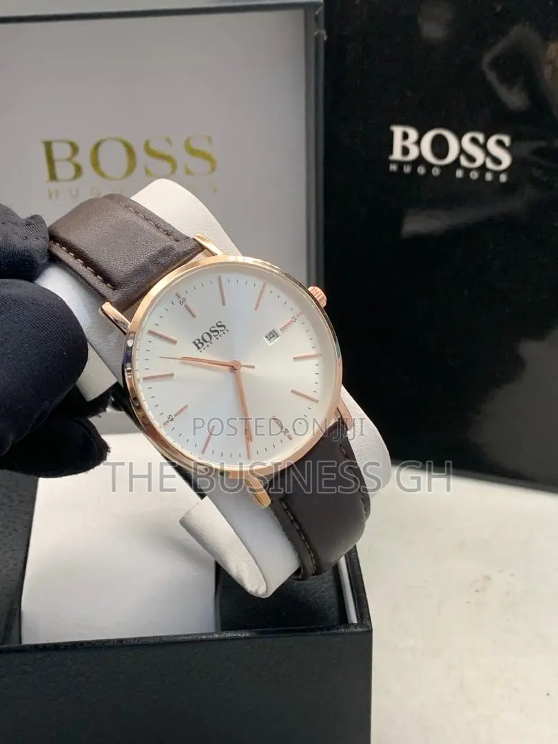 Boss Wrist Watch (Leather Strap)