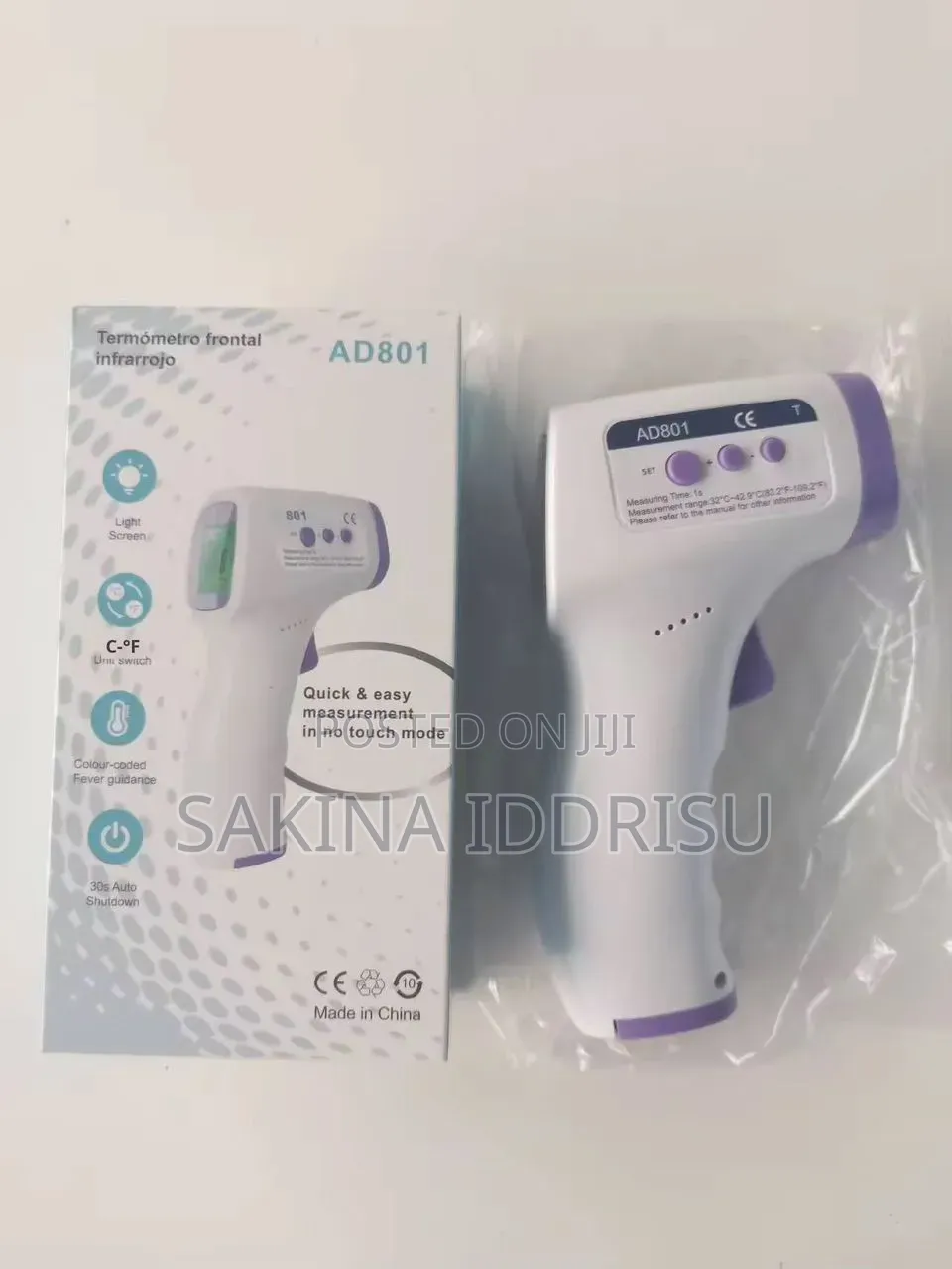 Infrared Non-Contact Digital Thermometer Ad801 – Quick Accurate