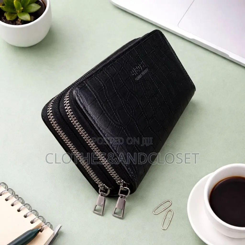 Karya Brand Dark Brown Long Zip-Around Clutch Wallet