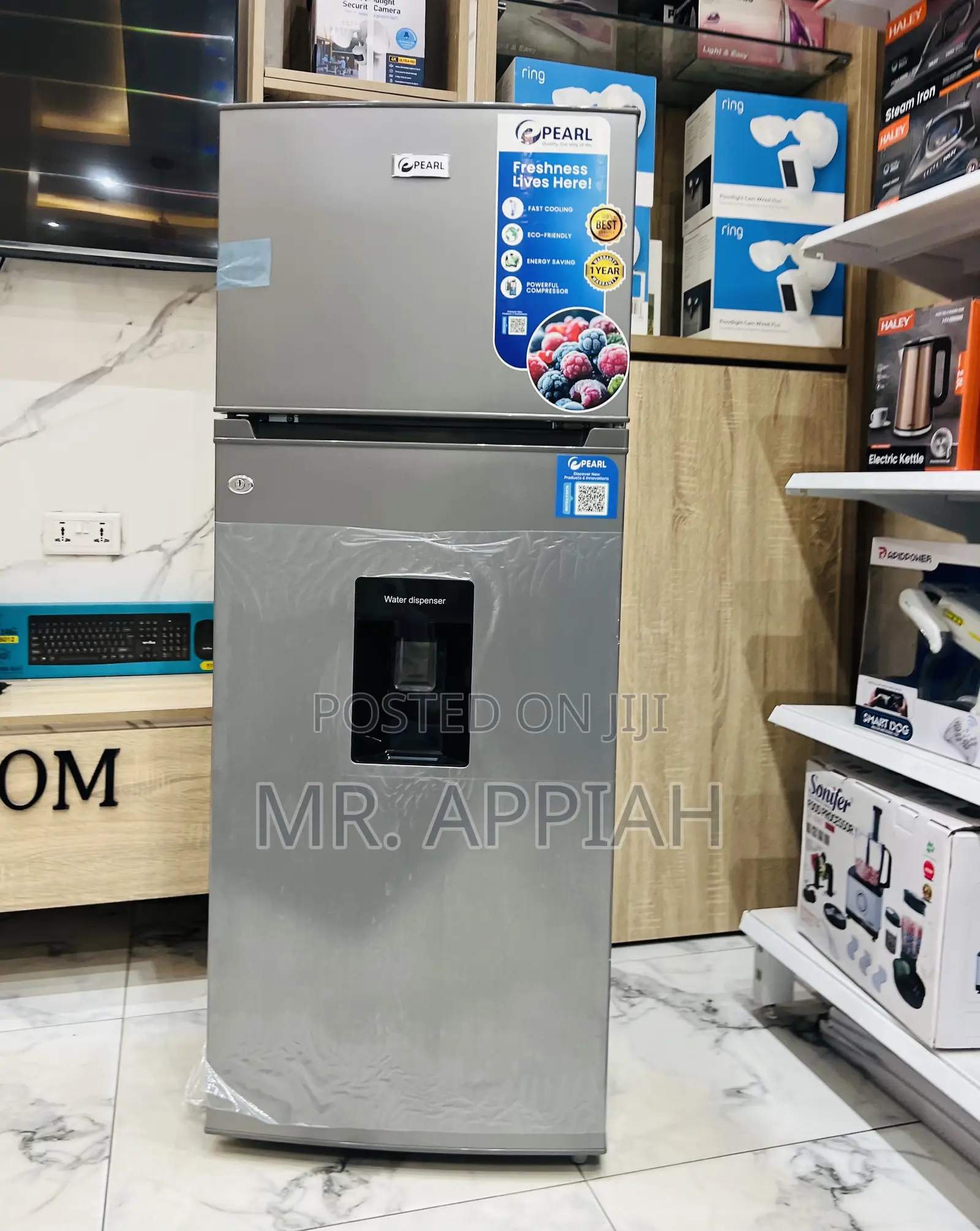 Choose Authentic Pearl Pf-2521w0-5e 2 Door Refrigerator(Gray).