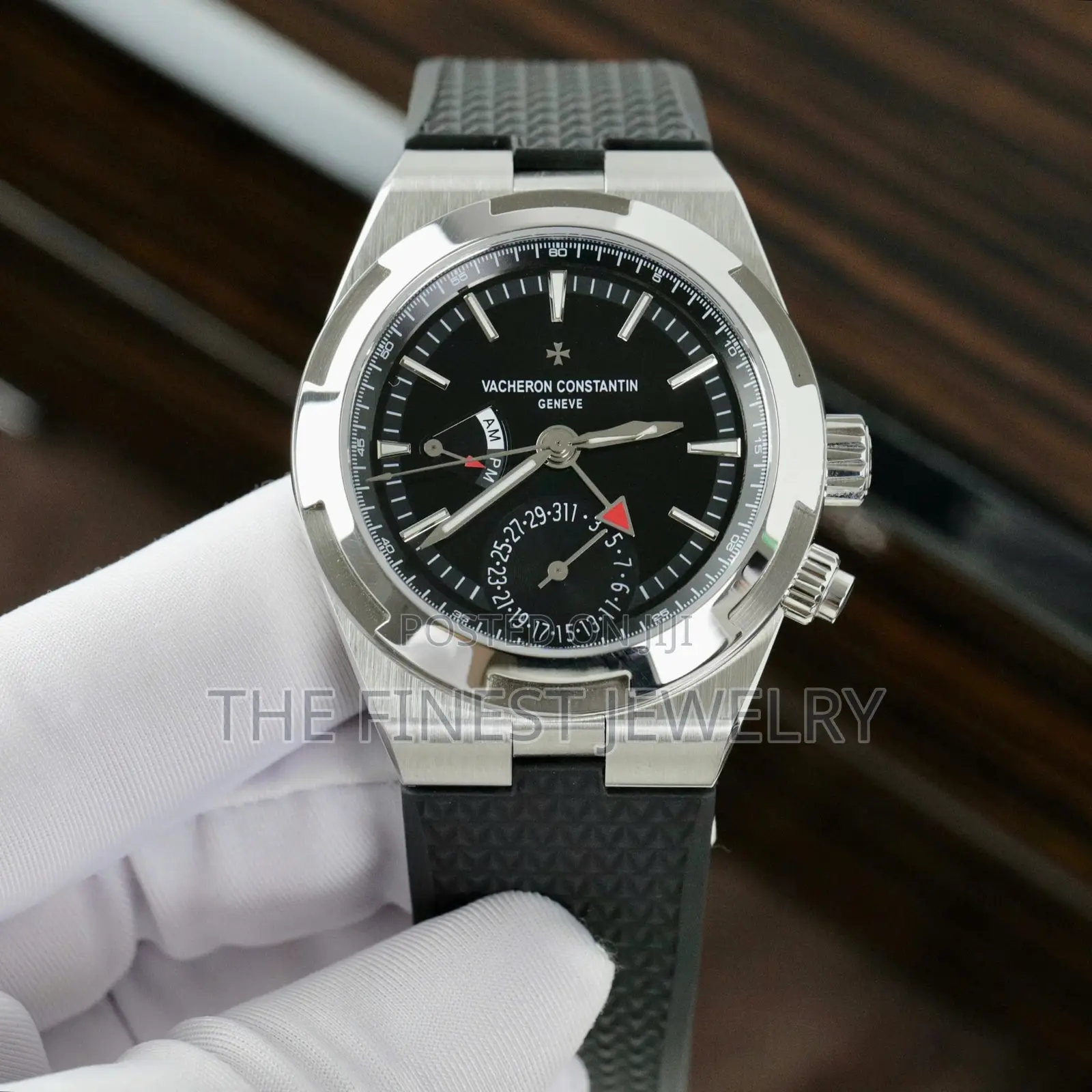 Vacheron Constantin Overseas Dual Time Watch With a Black Dial