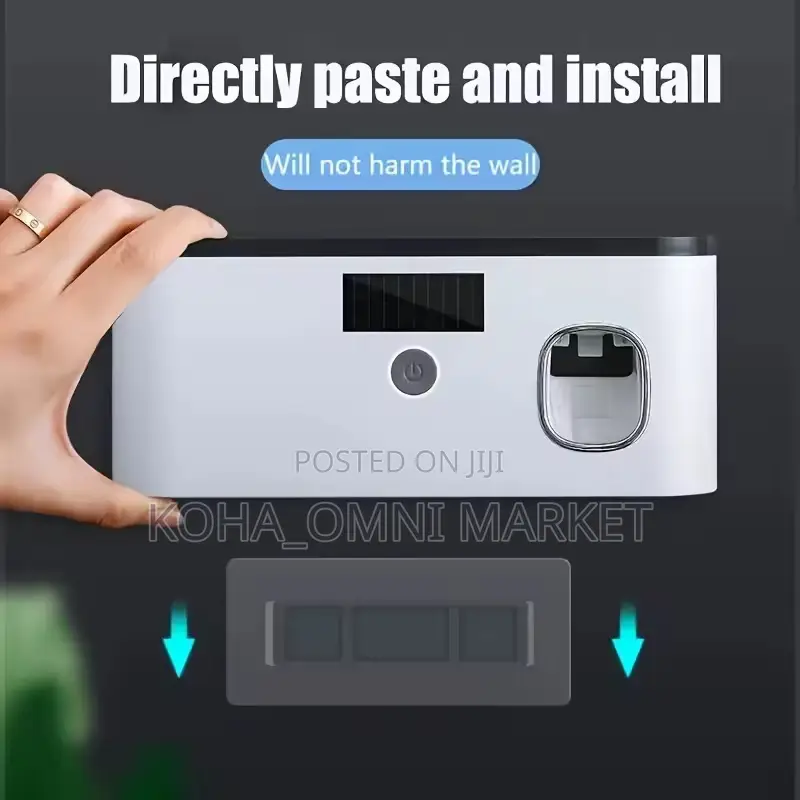 Smart Wall-Mount Toothbrush Holder + Sterilizer+ Toothpaste Dispenser