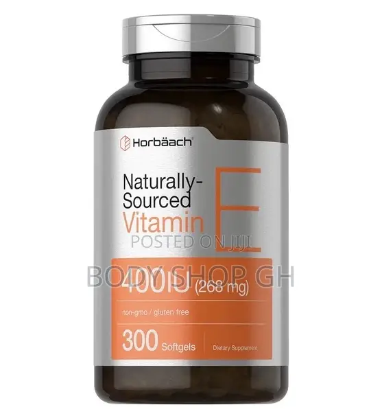 Horbäach Vitamin E Softgel Capsules | 400 Iu | 268mg | 300 Count