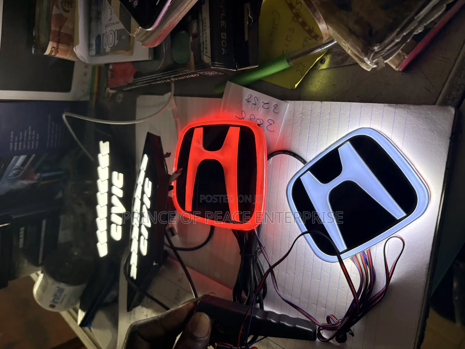 Honda Civic 2016 2017 2018 Led Crown / Emblem With Side Fender Light