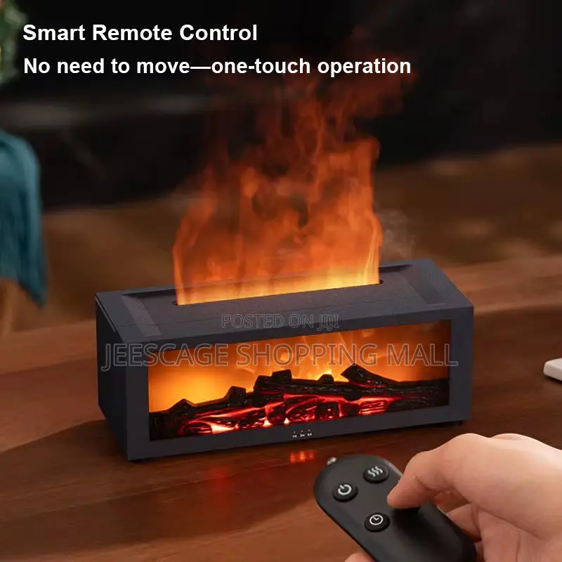 Fireplace Flame Effect Aroma Diffuser Humidifier With Timer