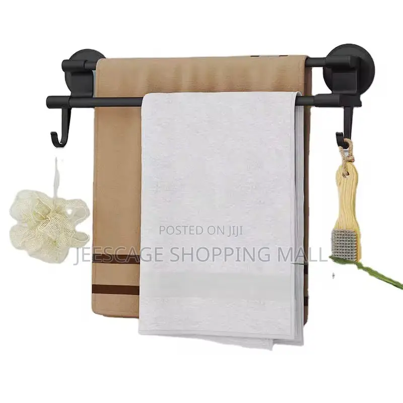 Modern Matte Black Double Towel Hanger