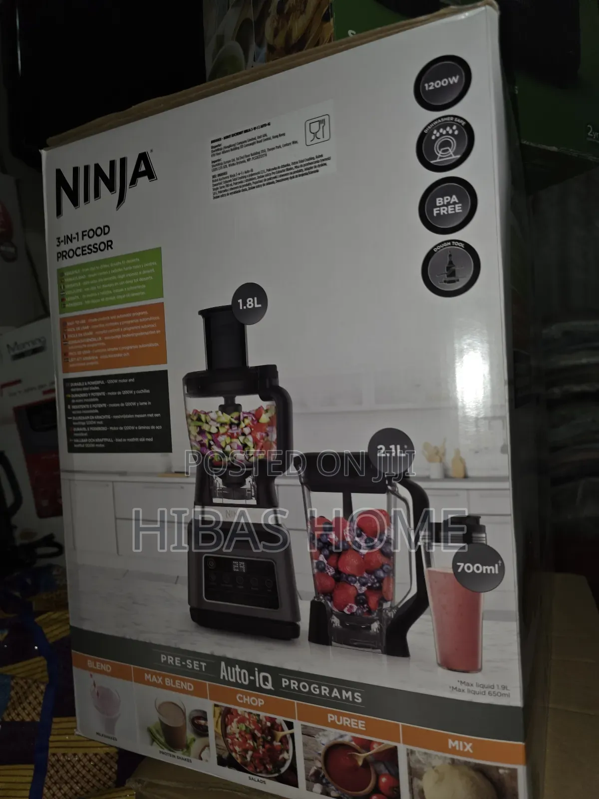 Ninja 3in1 Blender, Food Processor, Smoothie Maker
