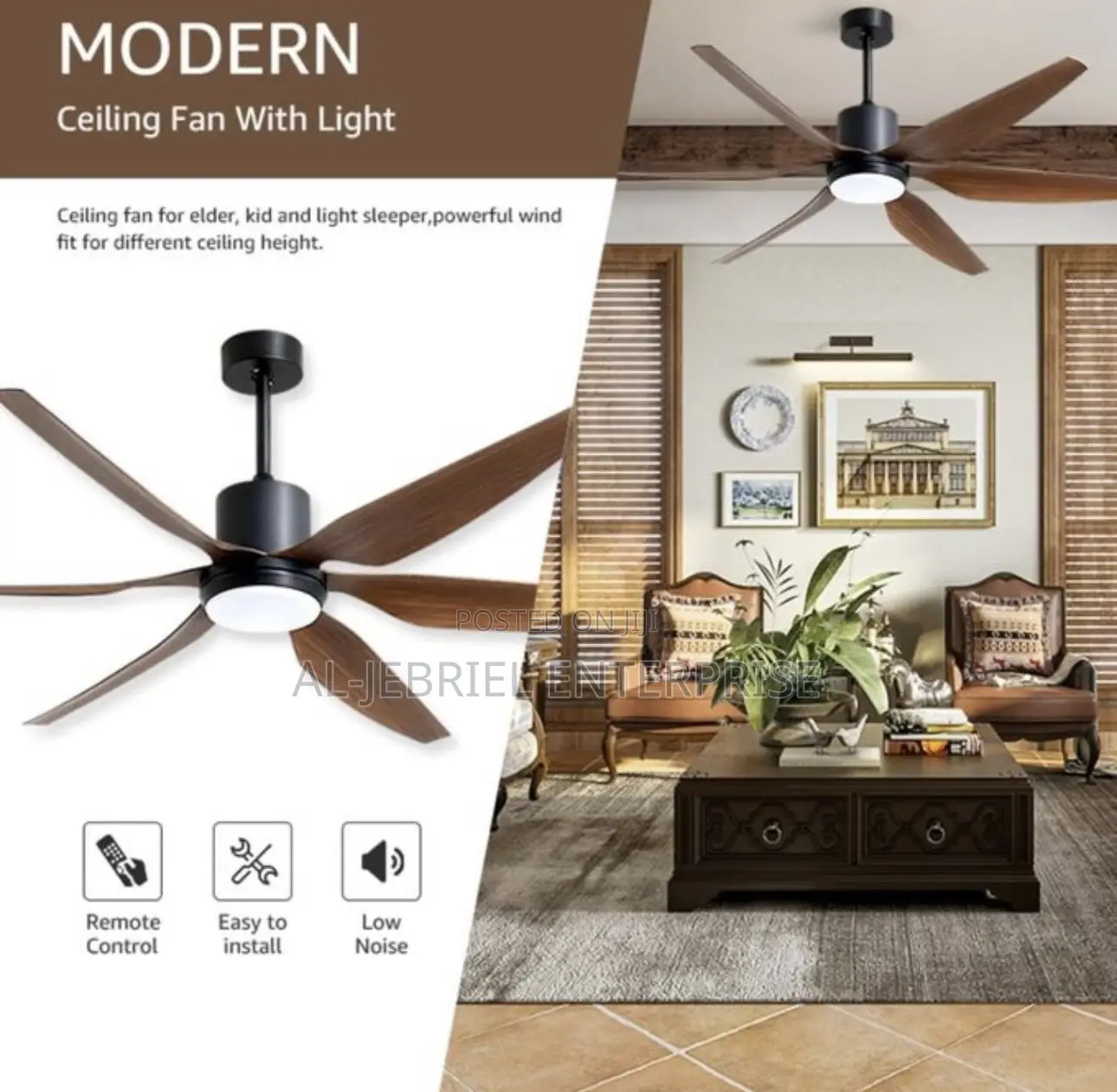 Ceiling Fan 6 Blades With Light