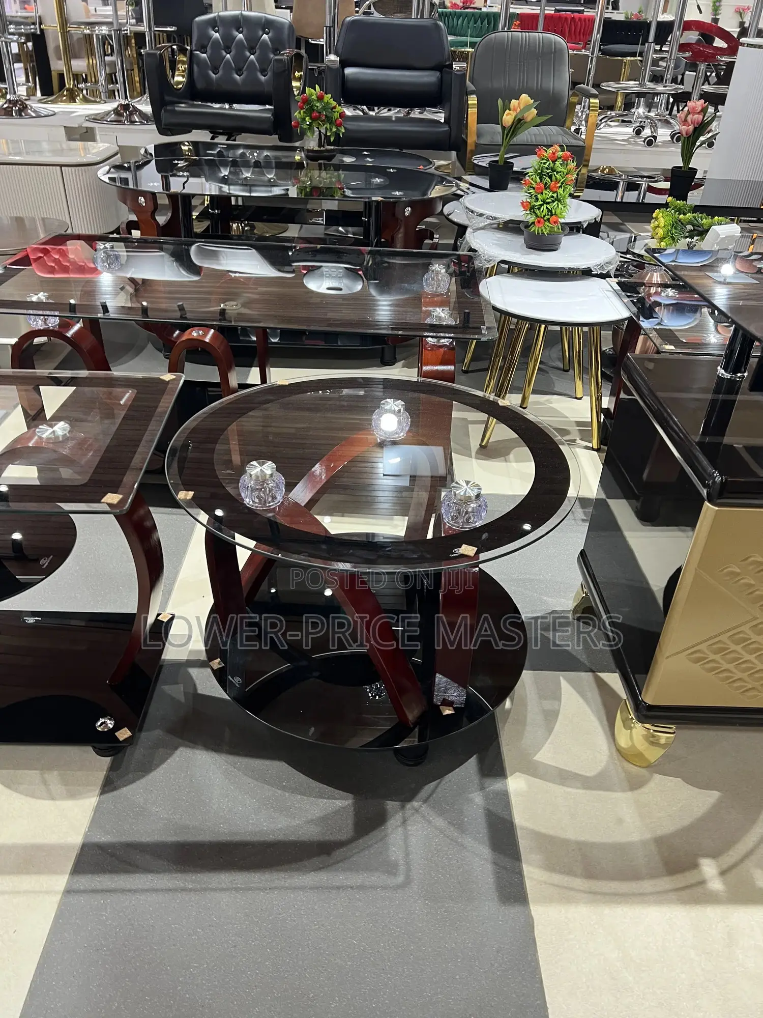 Oval Glass Center Table