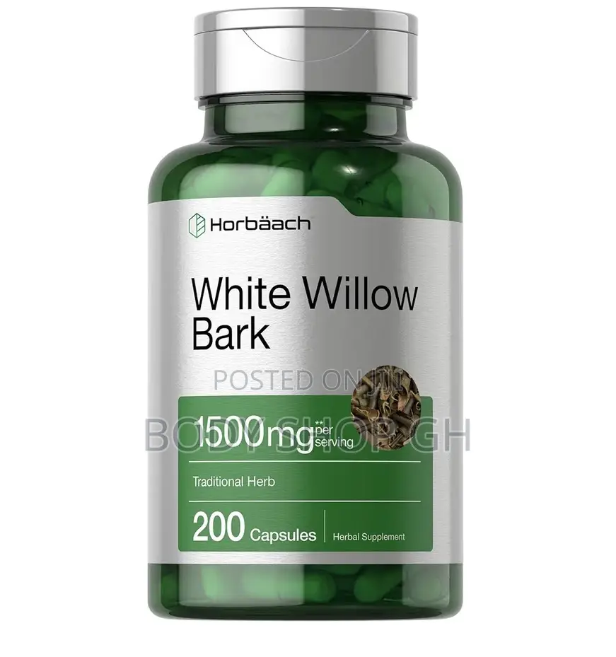 Horbäach White Willow Bark Capsules | 200 Pills | Max Strength