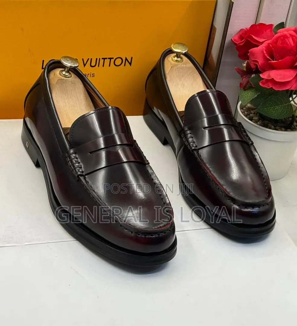Louis Vuitton Men Coffee Loafers Shoes