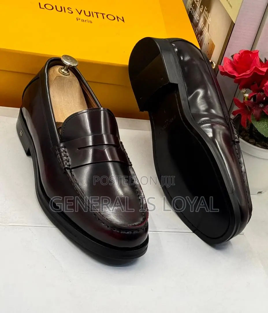 Louis Vuitton Men Coffee Loafers Shoes