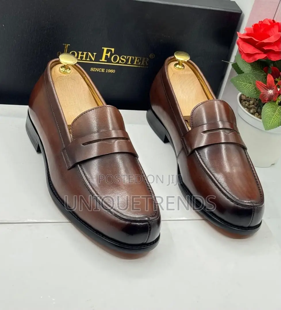 Executive John Foster Leather Loafers (Brown)