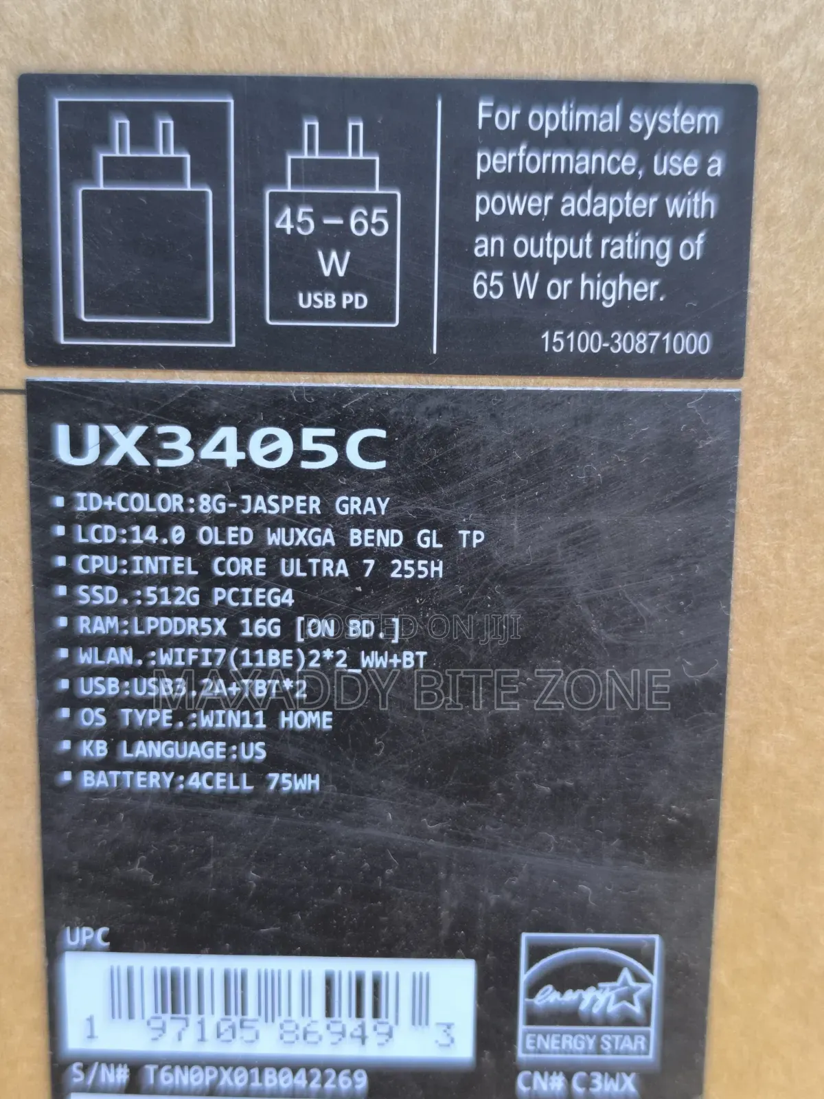 New Laptop Asus 16GB Intel Core Ultra 7 SSD 512GB