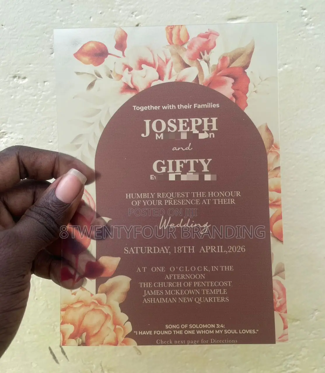 Wedding Cards (Flexible Transparent Plastic Card)