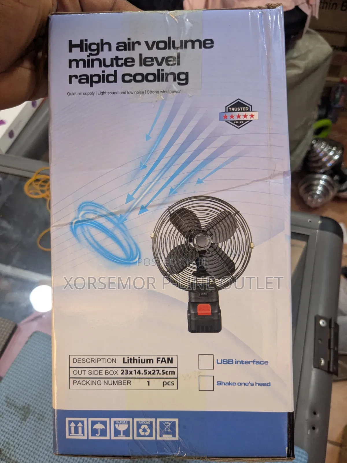 Rapid Cooling Rechargeable Fan