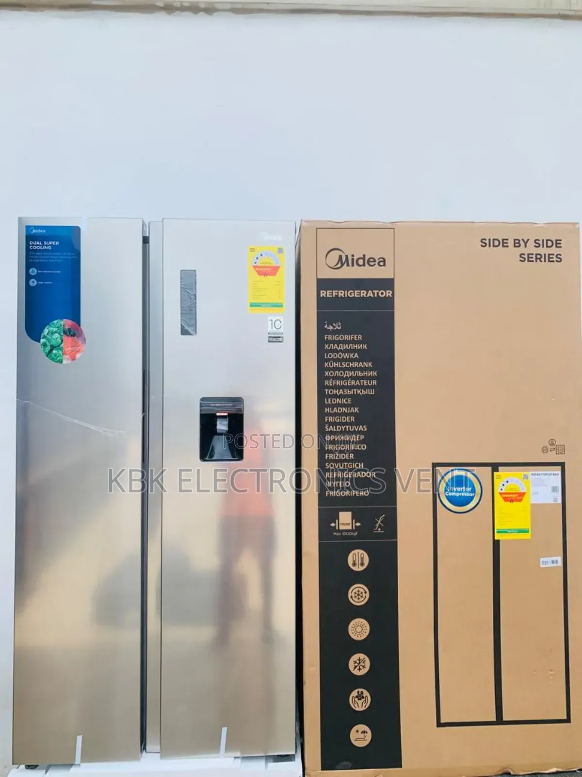 Midea 553liters Side by Side Refrigerator Water Dispenser
