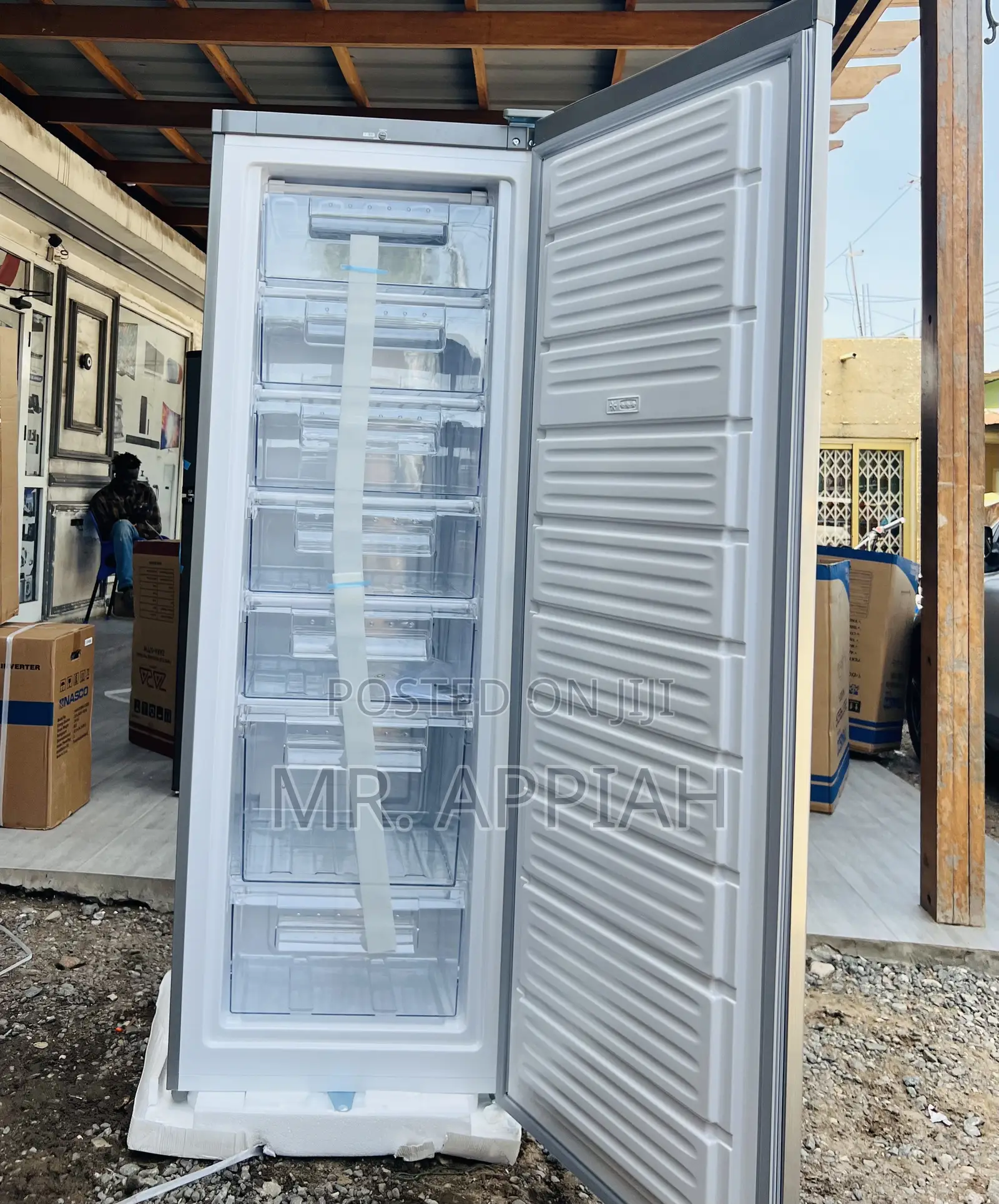 Choose Premium Nasco Single Door Upright Standing Freezer(Gray).