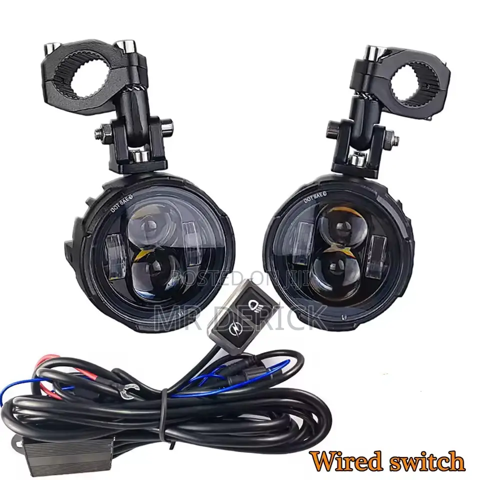 Mt07 100w Motorcycle Headlight Fog Lights Led Driving Light Dual Color