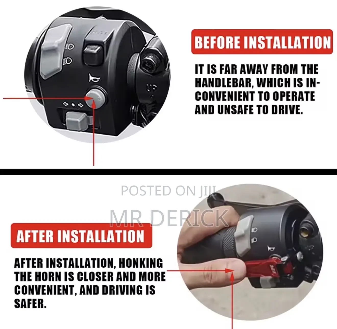 Horn Button Switch Shell Extension Button for Yamaha Mt07, Mt09 ,Mt03