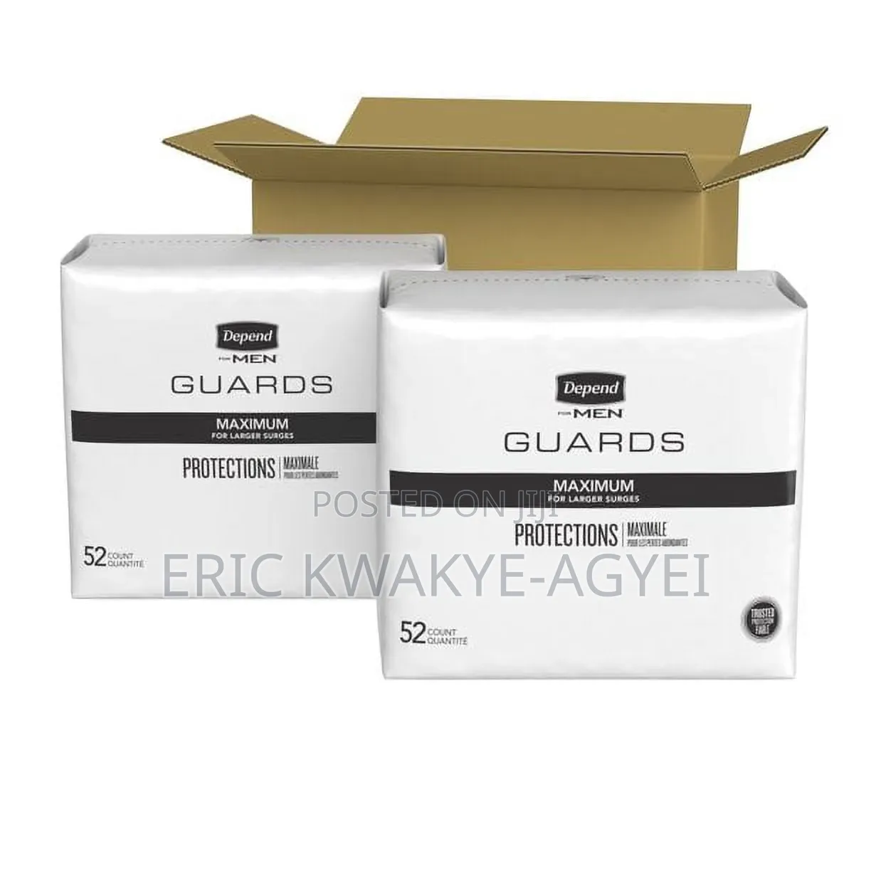 Depend Guards for Men Maximum Absorbency Pads, 52 Ct