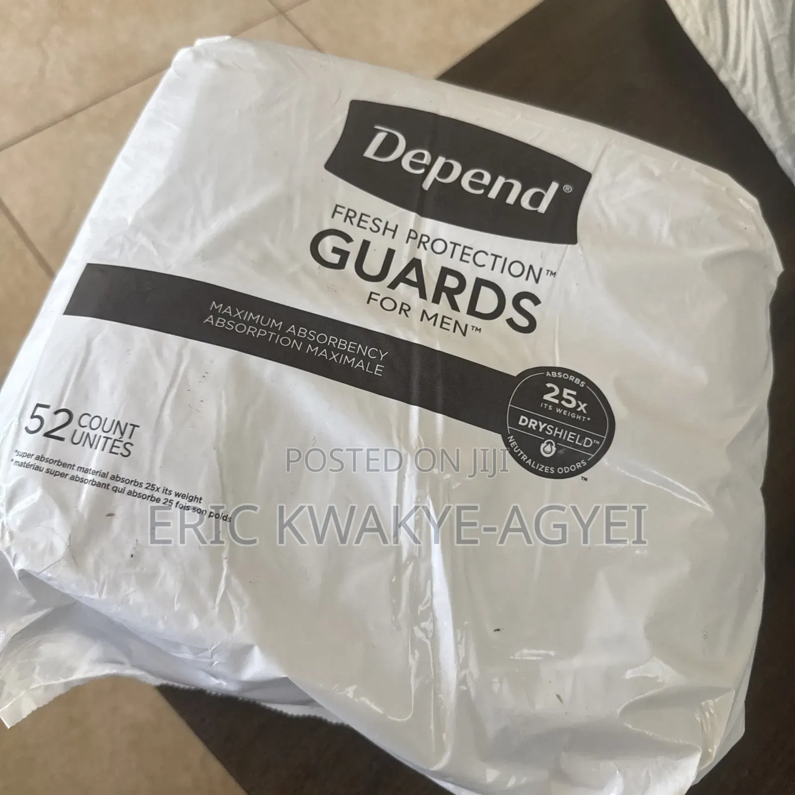 Depend Guards for Men Maximum Absorbency Pads, 52 Ct