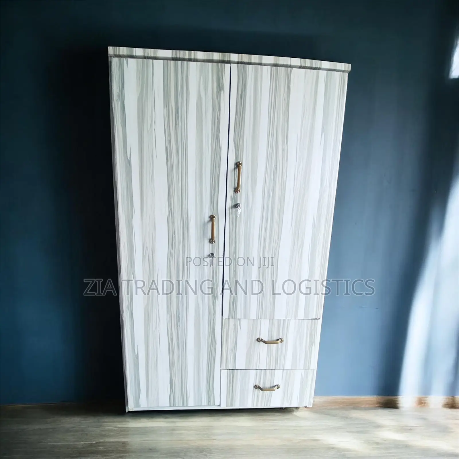2-in-1 Door Wooden Wardrobe for Sale