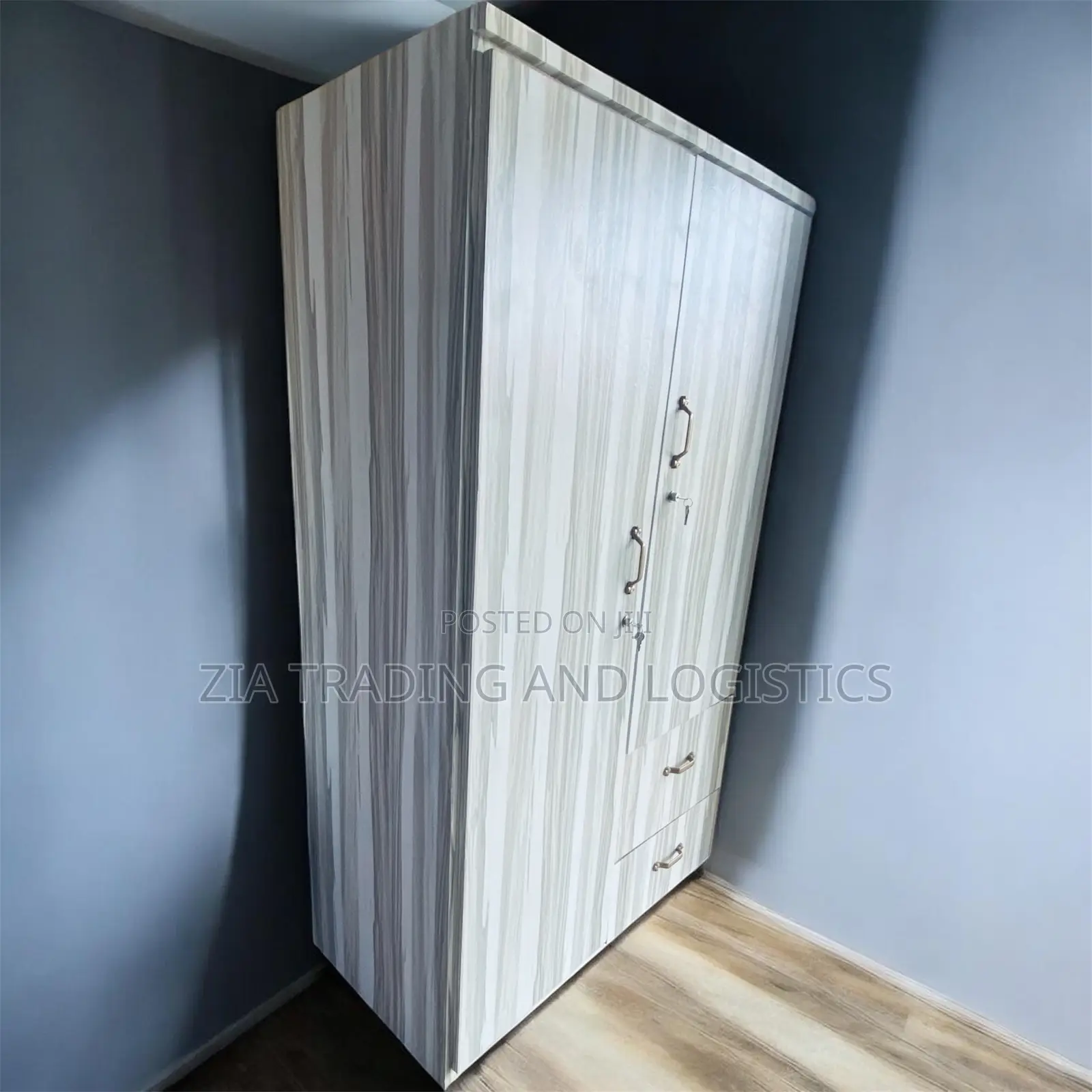 2-in-1 Door Wooden Wardrobe for Sale