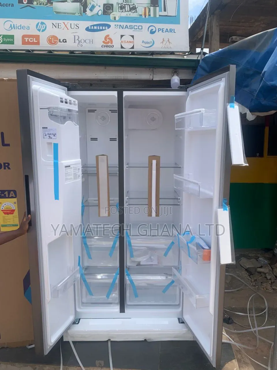 Modern Design Pearl 513 Litre Side By Side Fridge With Ice Dispenser
