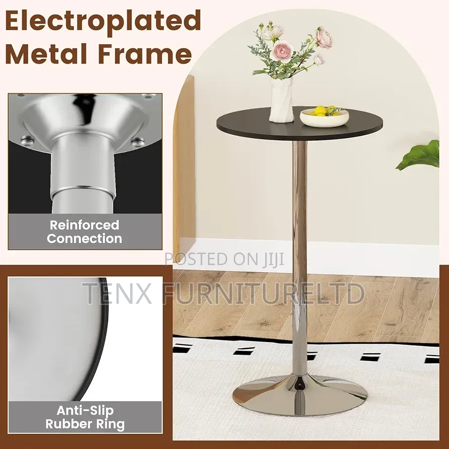 Bar Table (Round With Chrome Base)