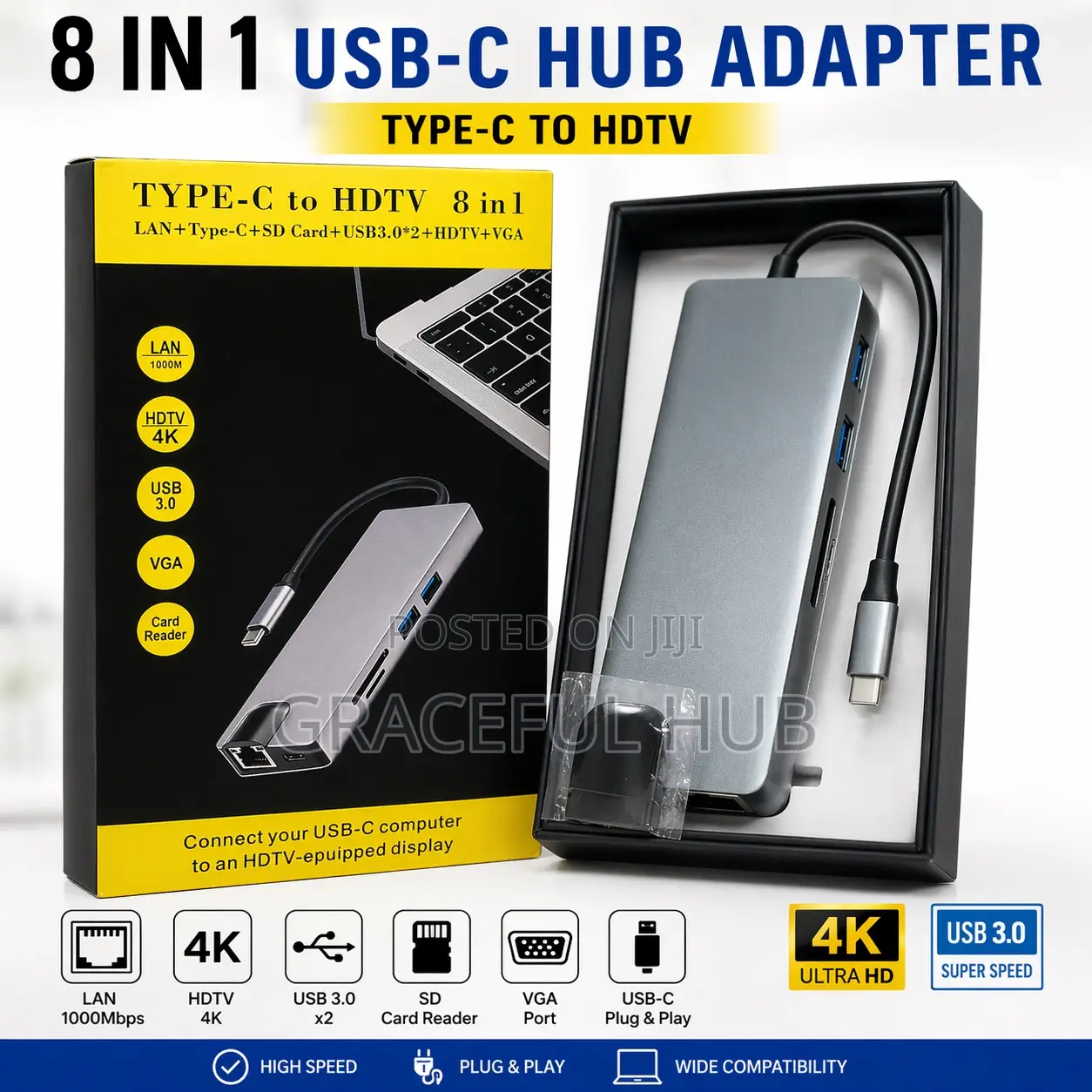 8in1 Type C to Hdmi Adapter