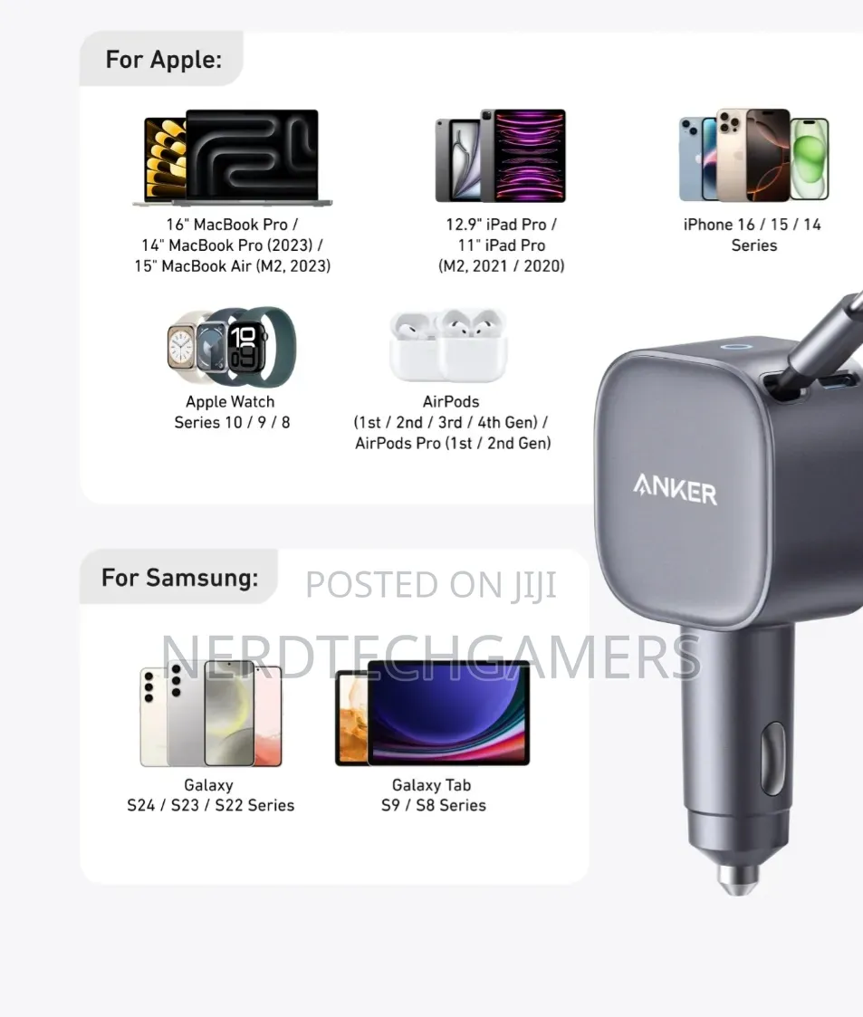 Anker Nano Car Charger (75w) Usb Port