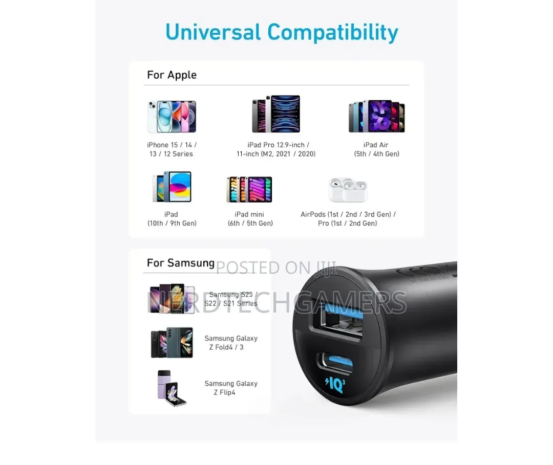 Anker Compact Ultra Car Charger (30w)