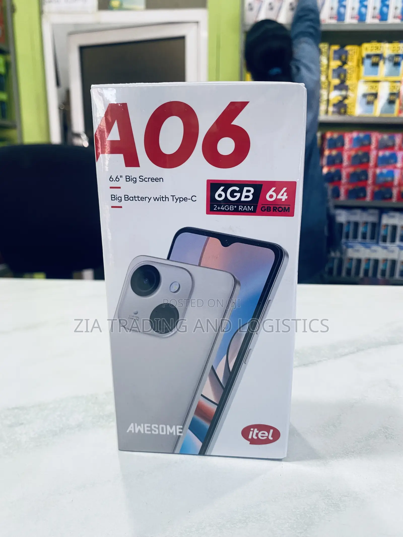 New Itel A06 64 GB Black