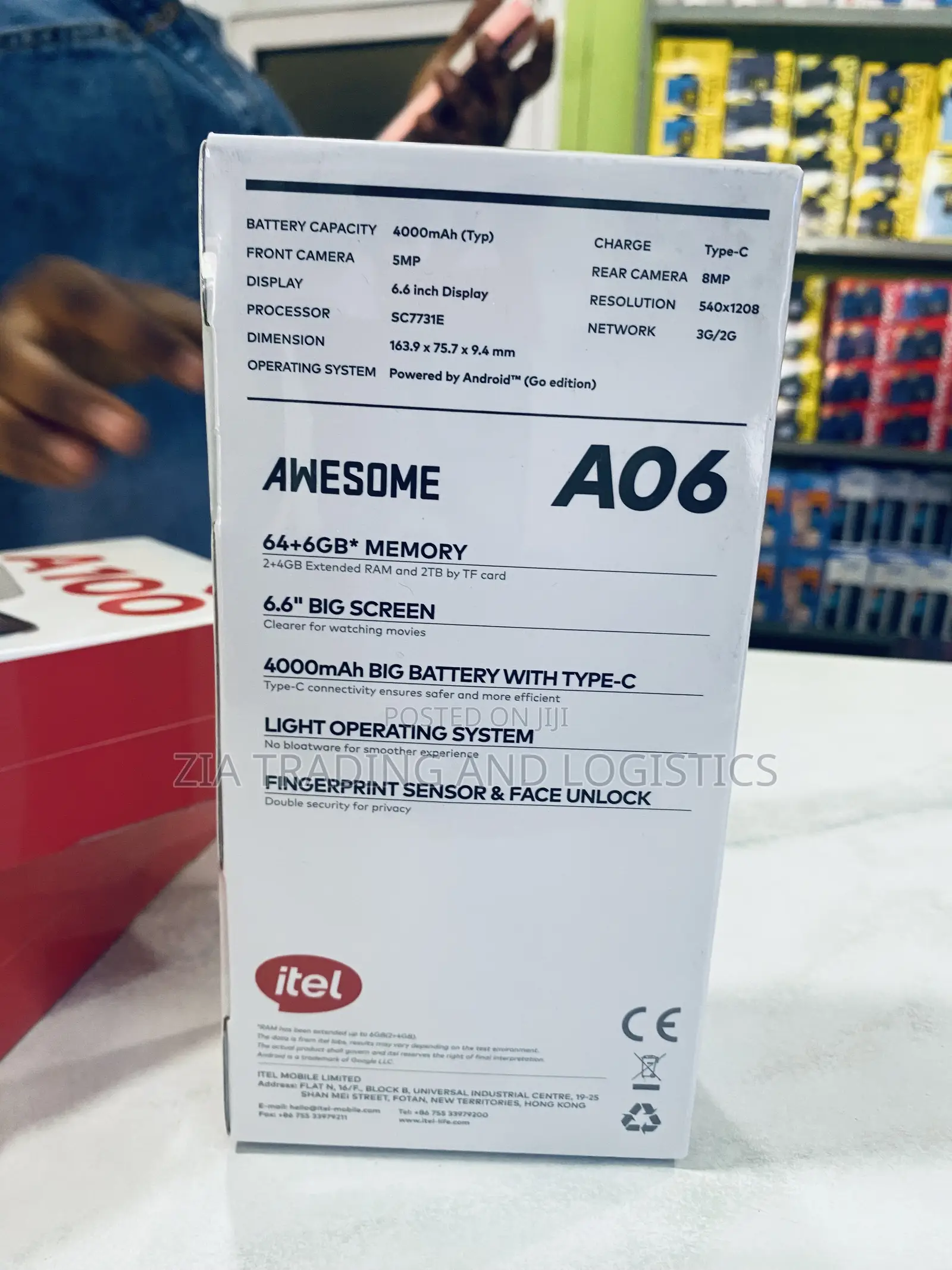 New Itel A06 64 GB Black