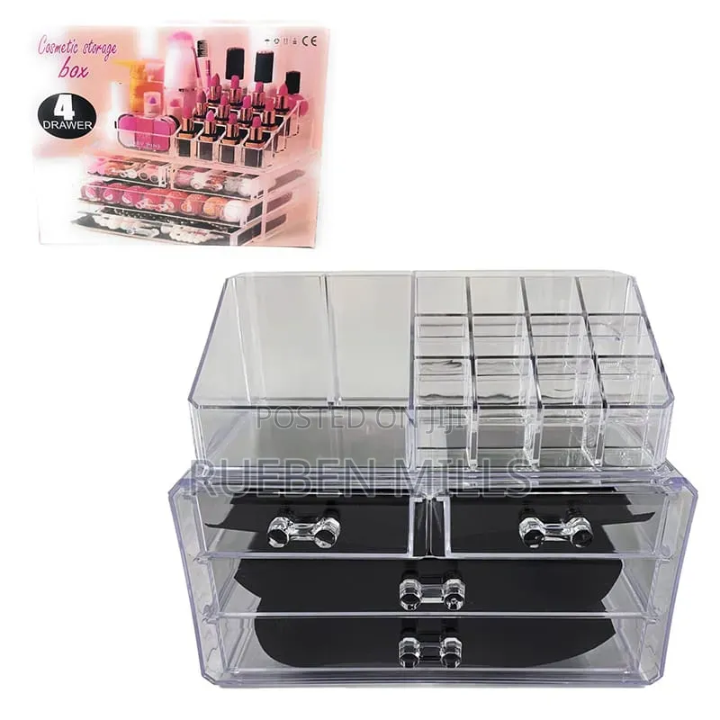 Glitz and Glamour Deluxe Cosmetic Make Up Organizer Storage Box