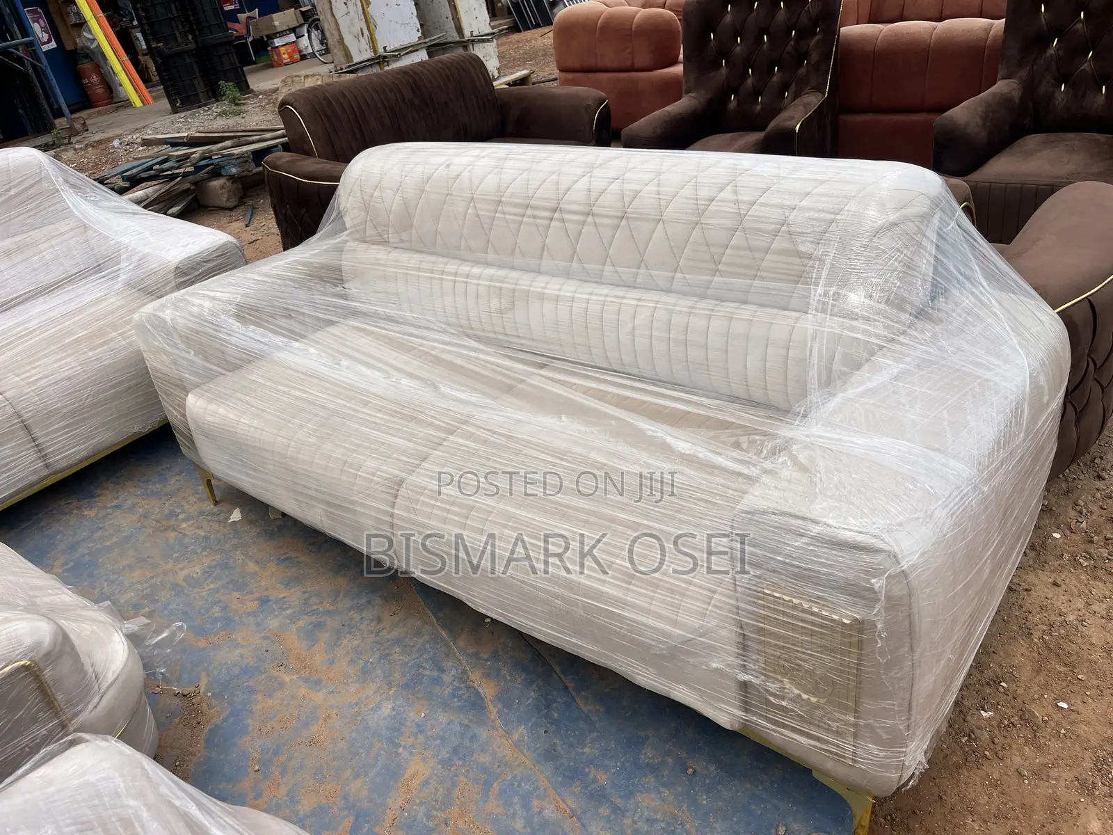Royal Comfort Sofa Set, With a Beautiful Golden Designs