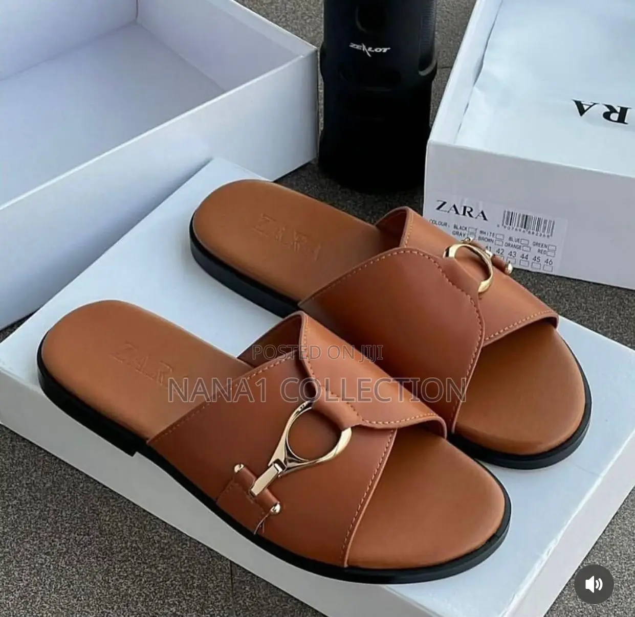 Men’S Leather Zara Slippers
