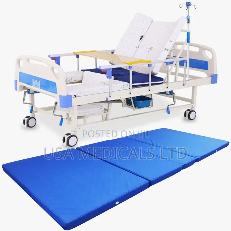 Hospital Bed 2 Crank Set With 6"Inch Mattress(High Density)