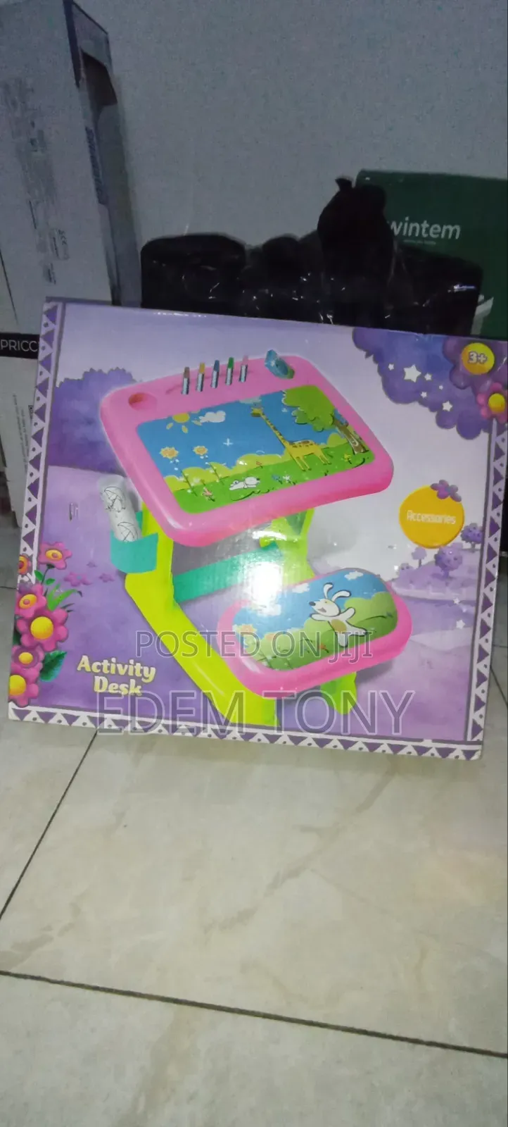 3-in-1 Kids Activity Desk for Learning Drawing