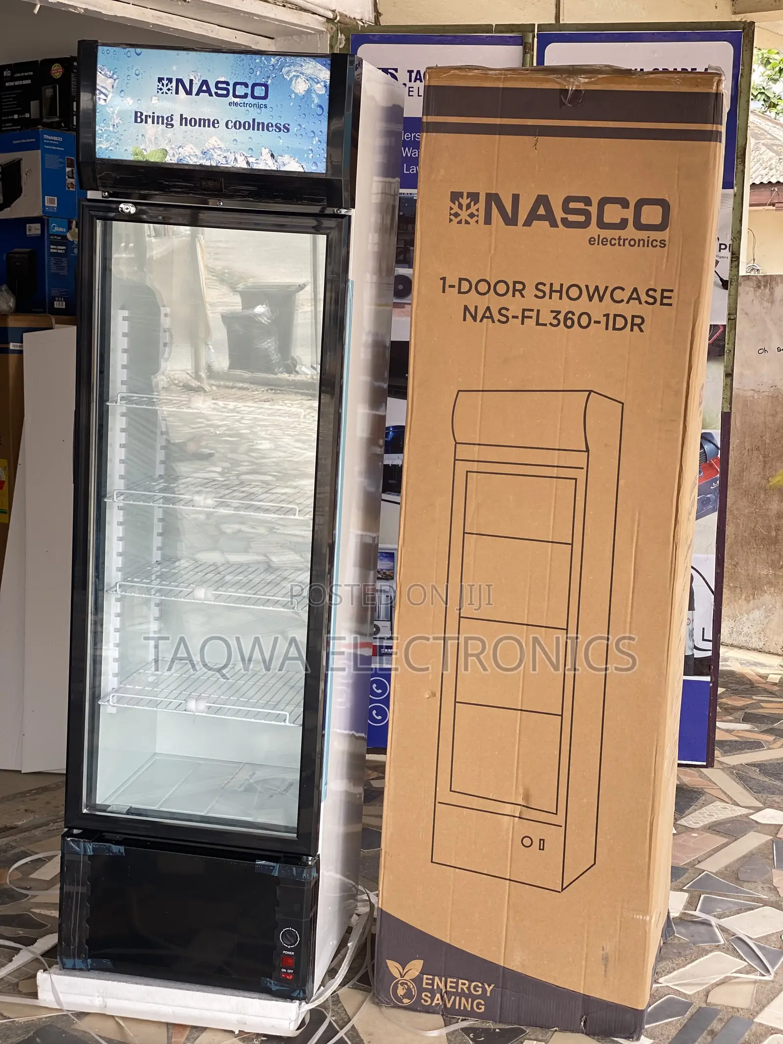 298 Liters Showcase Nasco Fridge-nas-fl360-1dr