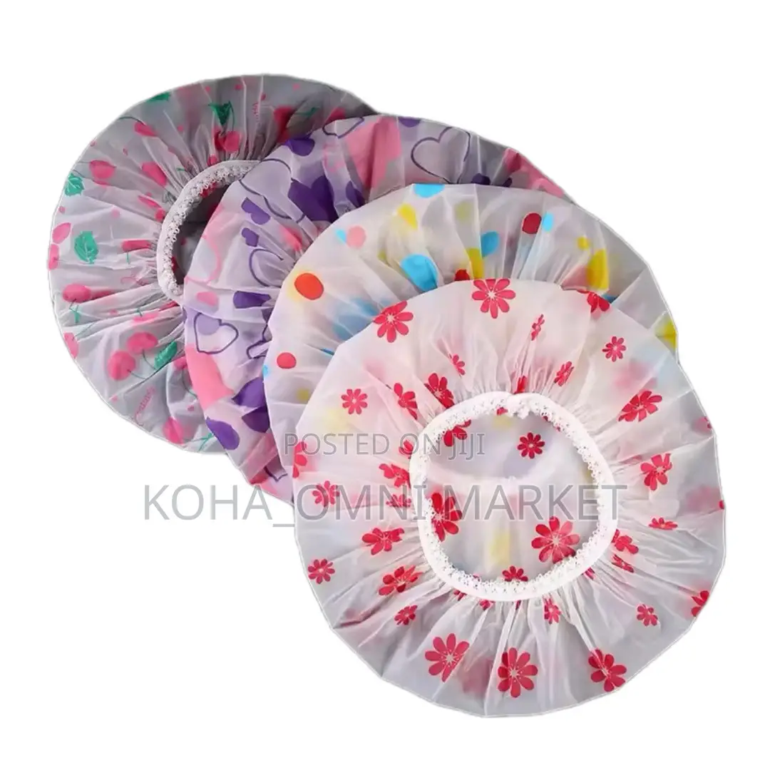 4pcs Reusable Shower Caps