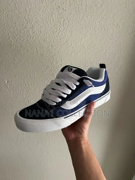 Vans Knu Skool Sneakers in Navy and White Colorway