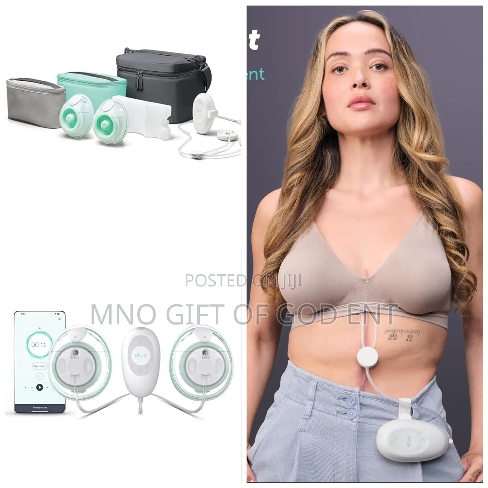 Elvie Stride Plus Breast Pump With 3in1 Carry Bag Lanyard From U.S.