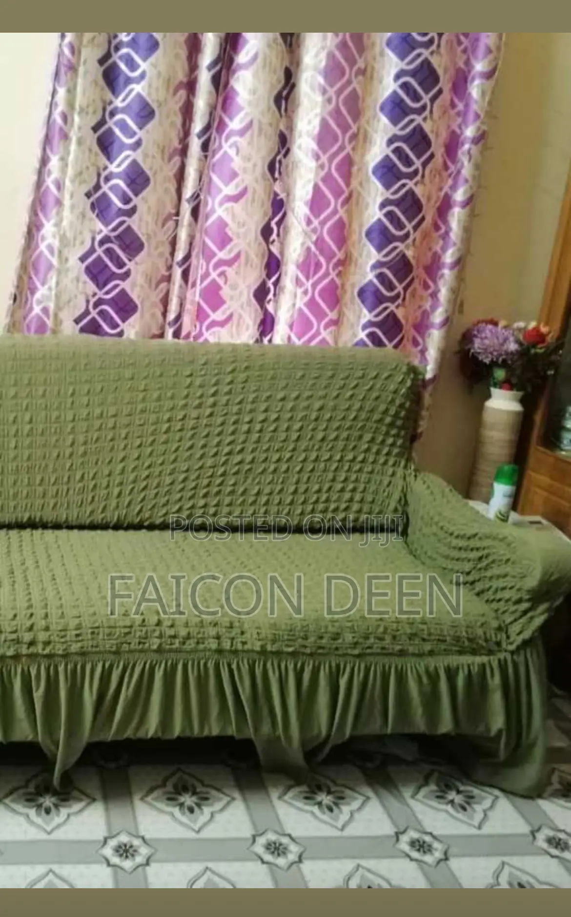 Strong Thick Cotton 4 PCS Sofa Skirt Covers (Only Sold as a Set )