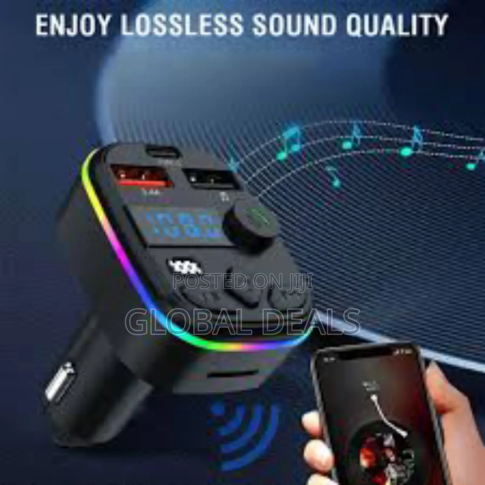Car Bluetooth With Type C and Usb Charging Port