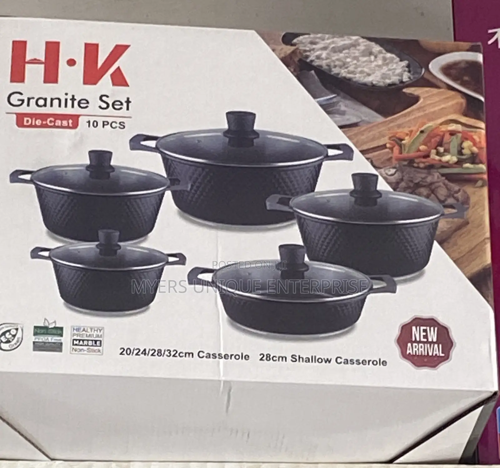 Long Lasting 10 Pcs Kitchen Ware Pots For Cooking ( Non-stick)