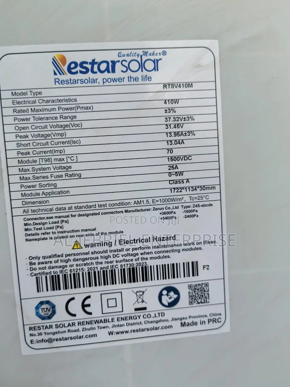 Solar Panel 410w
