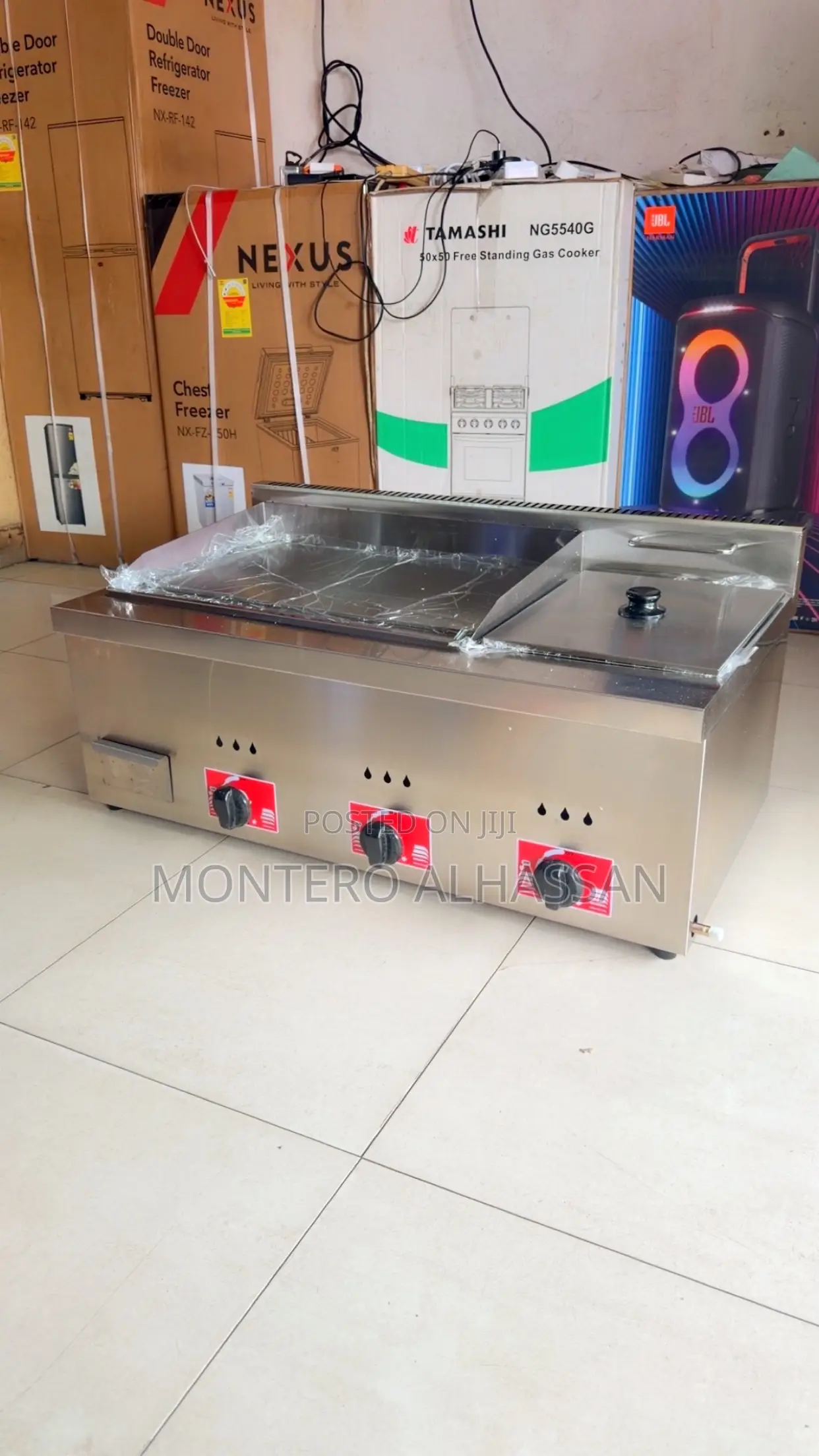 Gas Griddle With Fryer